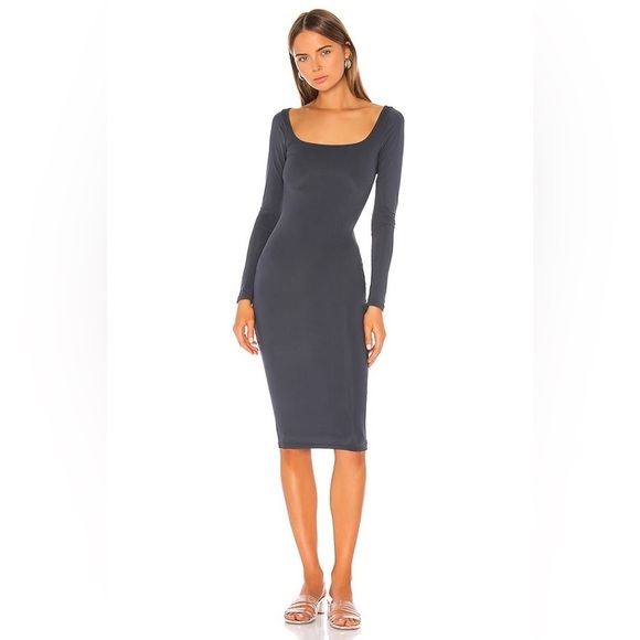 superdown shelia midi dress in grey XS - Picture 1 of 9